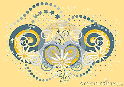 Banner patterned.Banner, Postcard. Vector Illustration