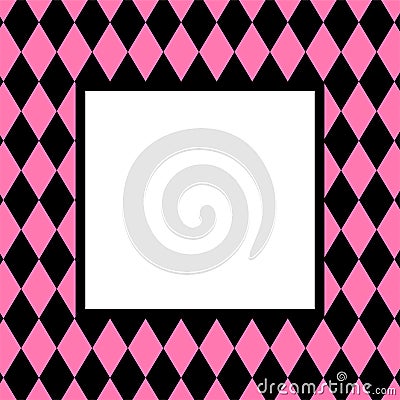 Banner pink black rhombus pattern for background, black pink frame for cosmetics banner background, black pink in pattern diamond Vector Illustration