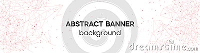 Banner with plexus line and dots. Network texture for presentation research Vector Illustration
