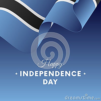 Banner or poster of Botswana independence day celebration. flag. Vector illustration. Stock Photo