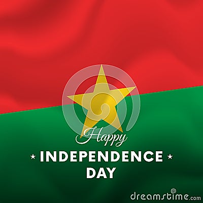 Banner or poster of Burkina Faso independence day celebration. flag. Stock Photo