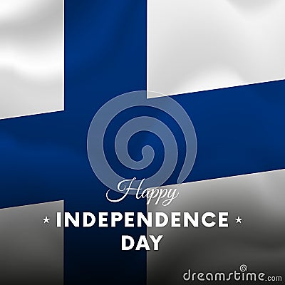 Banner or poster of Finland independence day celebration. flag. Vector. Vector Illustration