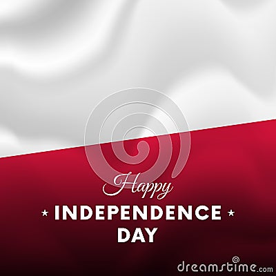 Banner or poster of Poland independence day celebration. flag. Vector. Cartoon Illustration