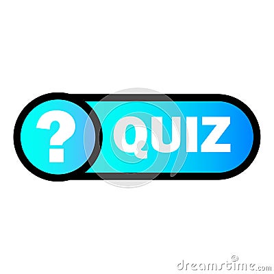 banner with quiz. Answer question sign. Vector illustration. Vector Illustration