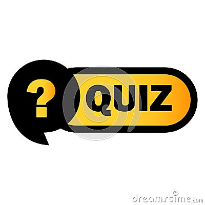 banner with quiz. Answer question sign. Vector illustration. Vector Illustration