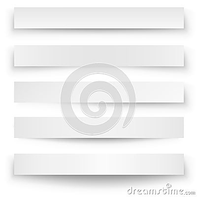 Banner shadow template Vector Illustration