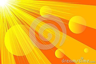 Banner sunlight, rays Vector Illustration