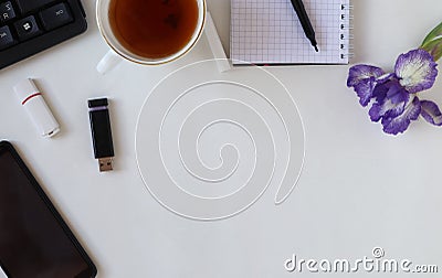 Banner on the topic of distance education Stock Photo