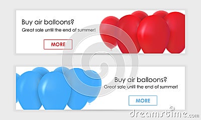 Banner for web, gel balls Vector Illustration