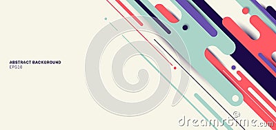 Banner web template design abstract dynamic rounded lines diagonal pattern geometric background Vector Illustration