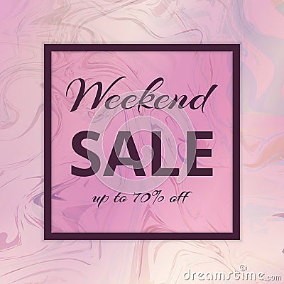 Banner weekend sales Vector Illustration