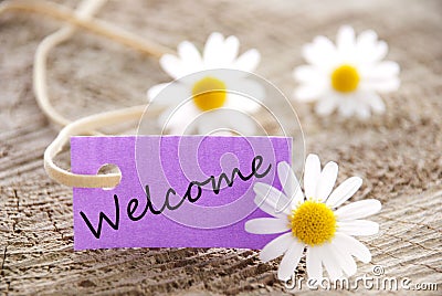 Banner with Welcome Stock Photo