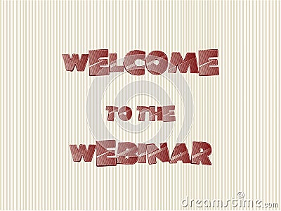 Banner welcome to the webinar, vector Stock Photo