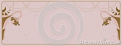 Banner about women s health and intimate life, a female uterus with flowering ovaries on a pink background with a place Vector Illustration