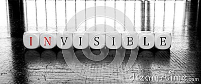 Word invisible or visible Stock Photo