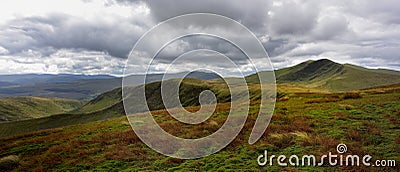 Bannerdale and Blencathra from Bowscale Stock Photo