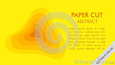 Banners abstract background and paper cut shapes. Vector Illustration