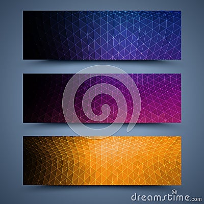 Color banners templates. Abstract backgrounds Vector Illustration