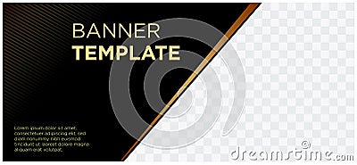 Banners black and gold header website company commercial landscape-06 Stock Photo