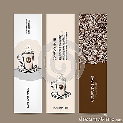 Banners design with coffee cup Vector Illustration