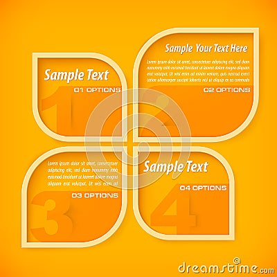 Banners with four options Vector Illustration