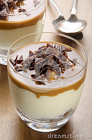 Banoffee dessert in a glass Stock Photo