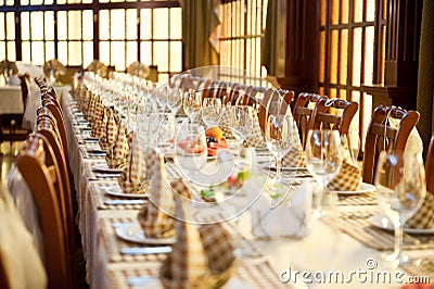 Banquet hall Stock Photo