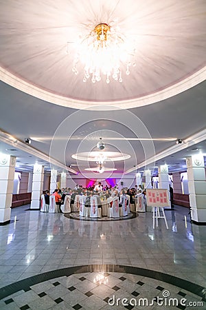 Banquet hall, hall for wedding, Editorial Stock Photo