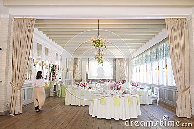 Banquet room Stock Photo