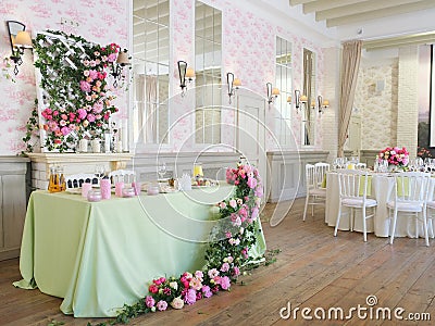 Banquet room Stock Photo