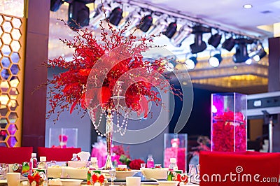 Banquet table Stock Photo