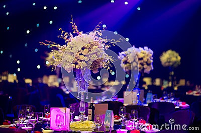 Banquet table Stock Photo