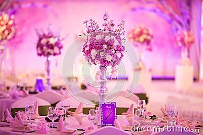 Banquet table Stock Photo