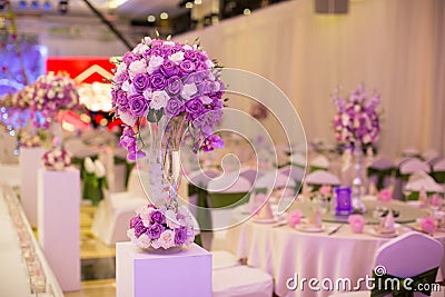 Banquet table Stock Photo