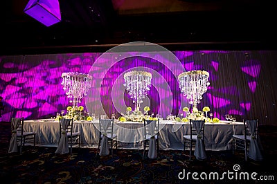 Banquet table Stock Photo