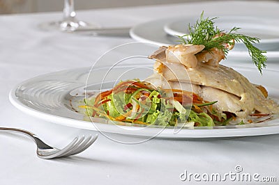 Banquet table setting Stock Photo