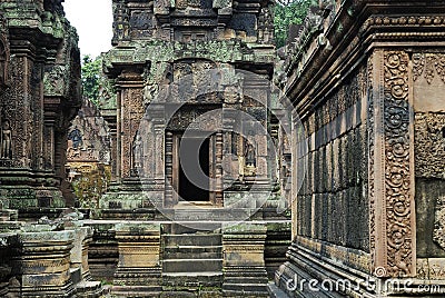 Banteay Srei Temple Stock Photo