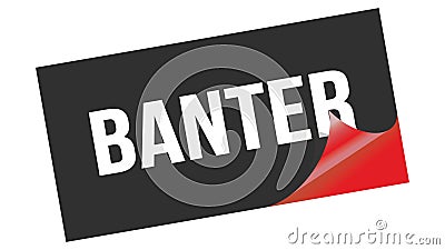 BANTER text on black red sticker stamp Stock Photo