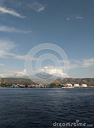 Banyuwangi, Indonesia - October 22, 2022 : The atmosphere at the ketapang gilimanuk crossing to the island of bali Editorial Stock Photo