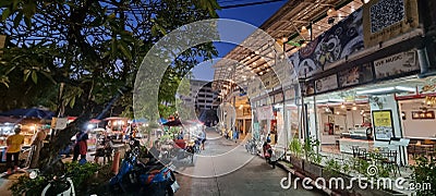 The Banzaan Fresh Night Market, virtually empty due to COVID-19 travel restrictions Editorial Stock Photo