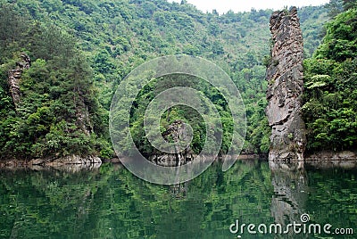 Baofeng lake in Zhangjiajie Stock Photo