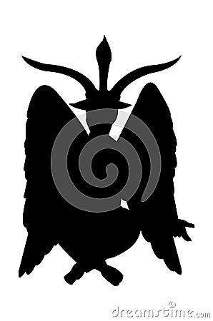 Baphomet devil demon, isolated on white Vector Illustration