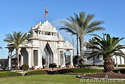 BAPS Swaminarayan Mandir in Houston, Texas Editorial Stock Photo