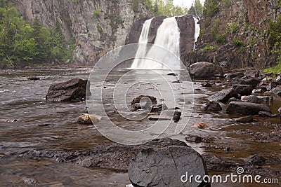 Baptism River High Falls Stock Photo