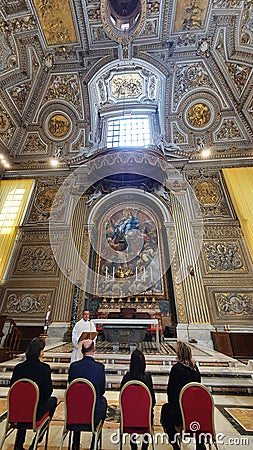 Baptism in Vatican Editorial Stock Photo