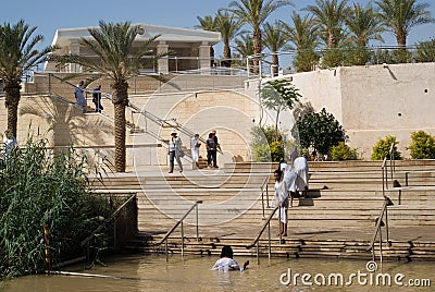 Baptismal Site on the Jordan River, Qasr al-Yahud, Israel Editorial Stock Photo
