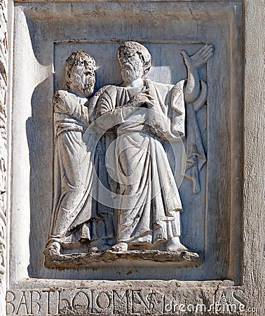 Baptistery decoration, Cathedral in Pisa Stock Photo