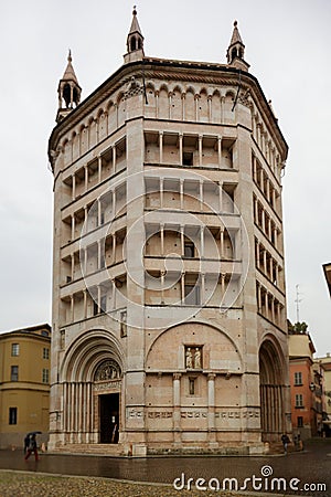 Baptistery of Parma Stock Photo