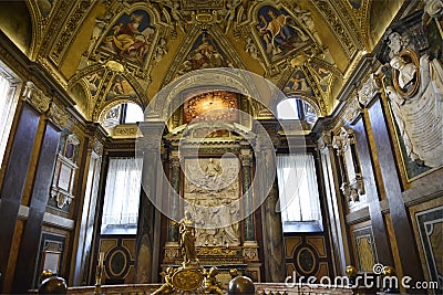 Baptistry of the Basilica of Santa Maria Maggiori in Rome Italy Editorial Stock Photo