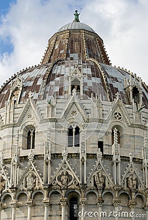 The Baptistry of St. John, Pisa, Stock Photo